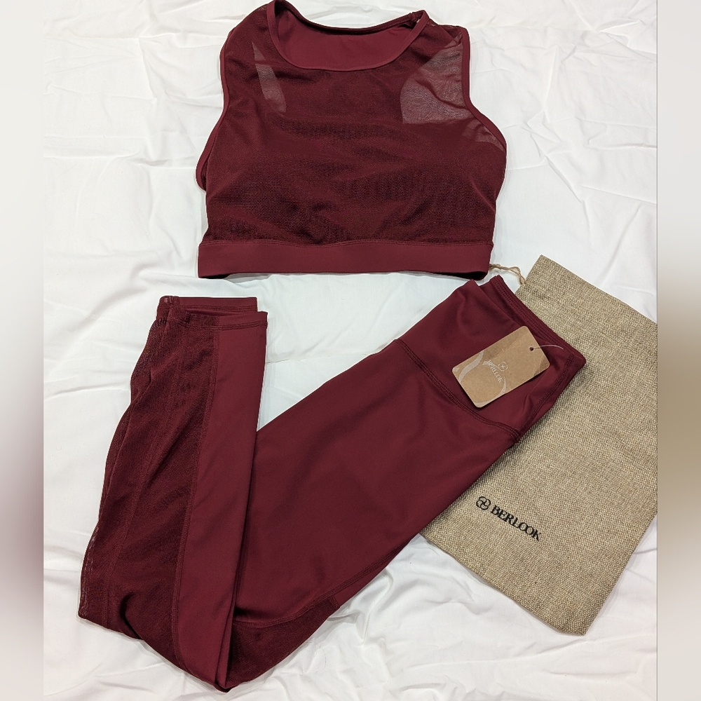 Berlook Women's Burgundy Top & Bottom (can be sold together or separately!)